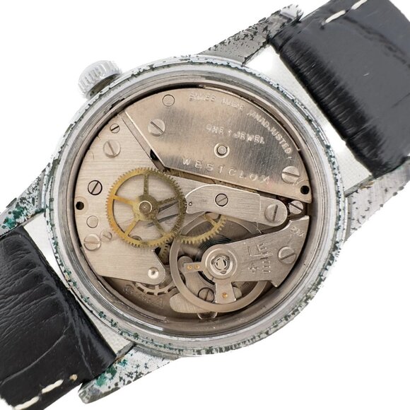 Vintage Westclox Men's Mechanical Wristwatch EB 1495 Swiss Made w Bullseye Style - Picture 6 of 10
